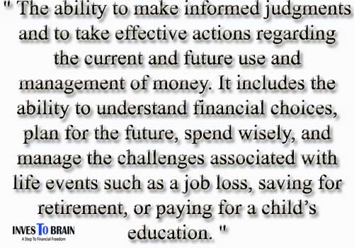 The Government Accounting Office GAO also describes the financial literacy definition